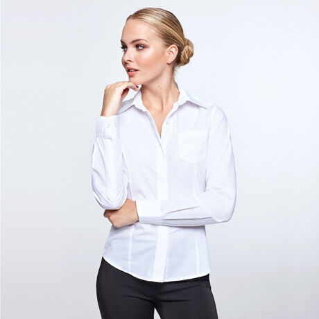 Chemise Aifos L/S (Femme Manches Longues) 65% Poly/35% Coton 115g